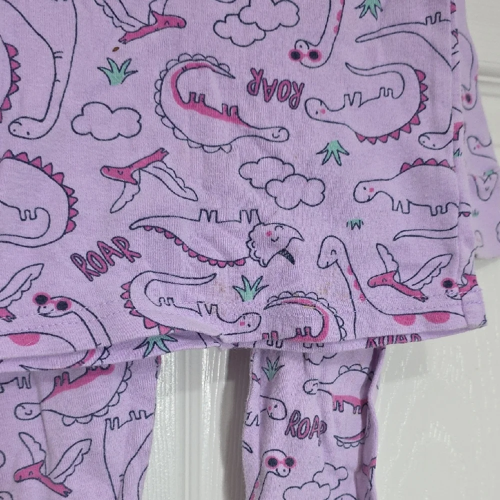 Carter's Lavender Dinosaur Pajama Set